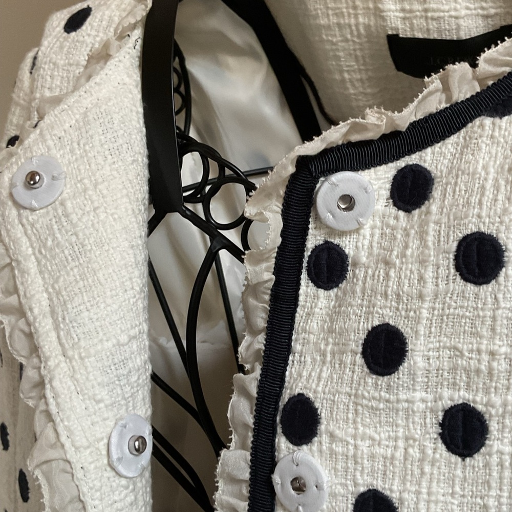NWT Women's J Crew Polka Dot Ladies Jacket, Size 4 - Picture 5 of 7
